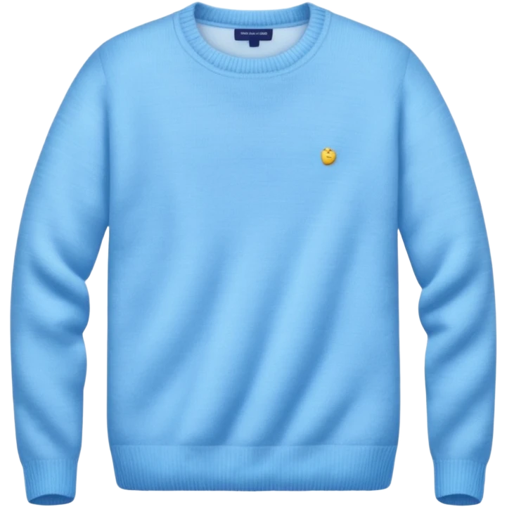 sky-blue sweater with light fabric folds and soft shading, casual style, Knitten. emoji
