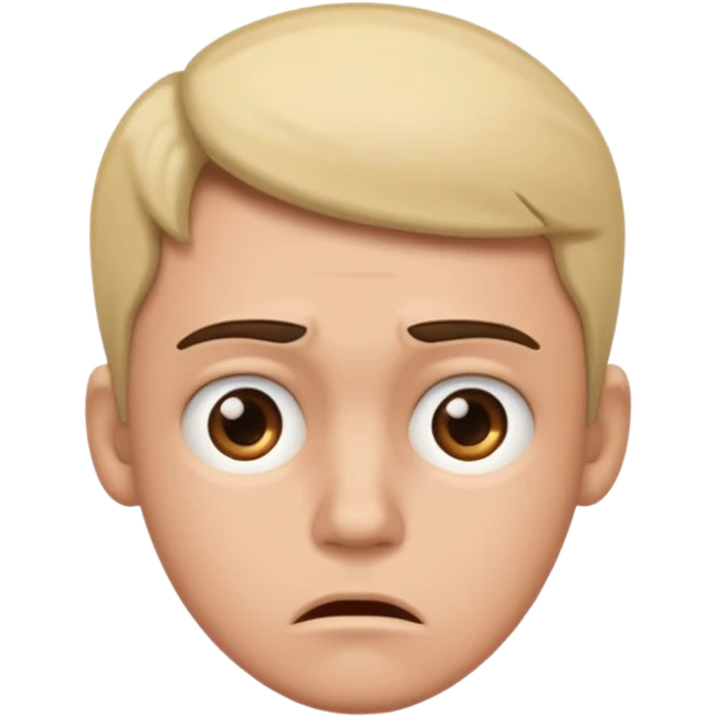 Thinking, confused emoji
