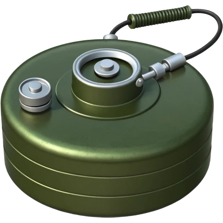 military green anti-personnel mine emoji