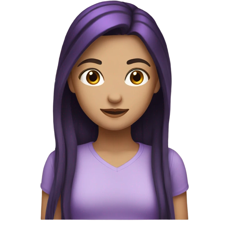 White tan with black hair and white gurl with purple hair emoji