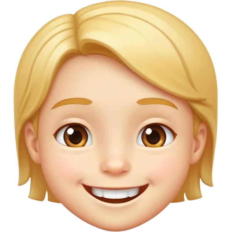 child smiling brightly, cheerful and friendly emoji