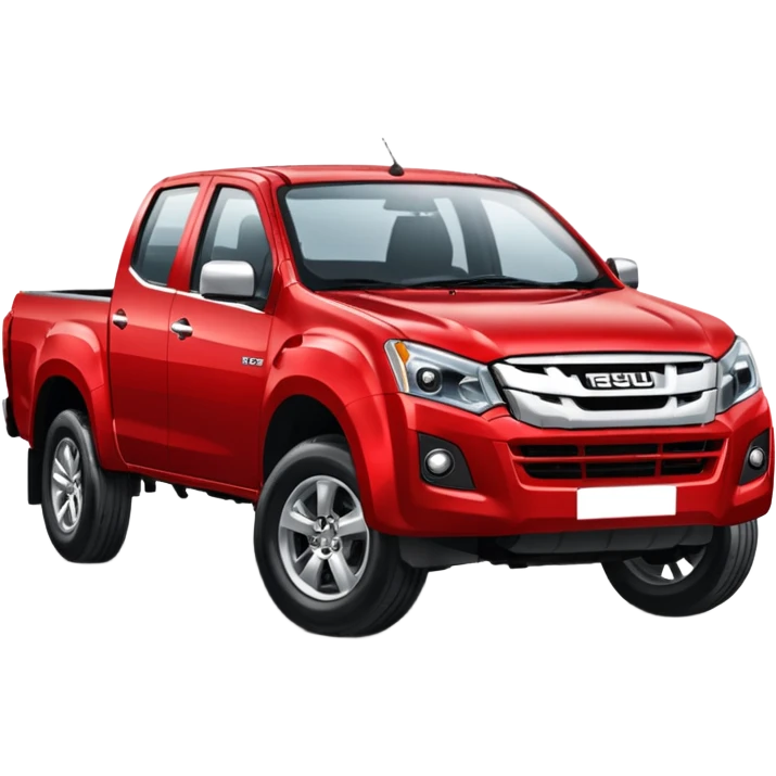 red isuzu d-max pickup truck driving  emoji