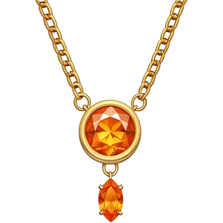 heavy gold chain with  a orange zenyte gem emoji