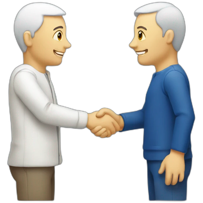 two european persons shake hands emoji