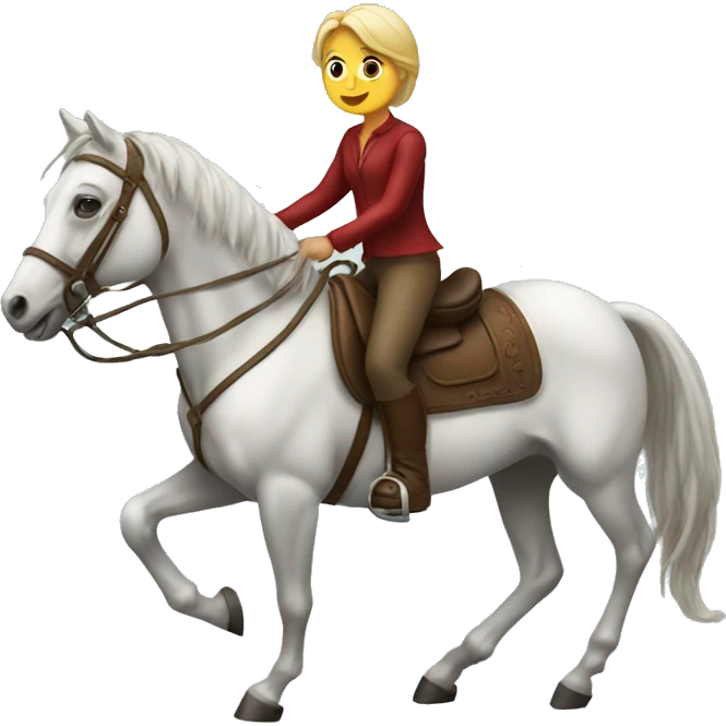 Me riding a horse.  emoji