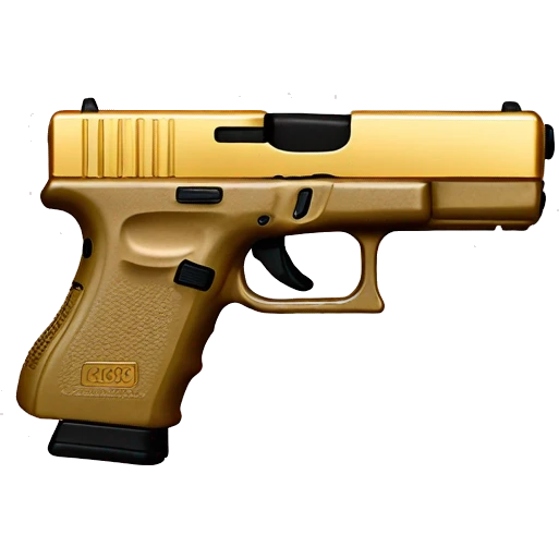 Gold and white Glock 19 emoji