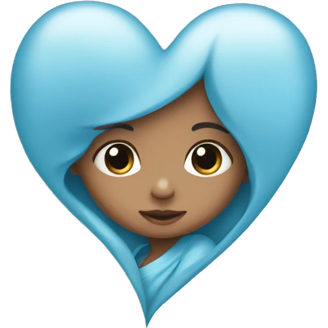 Baby blue heart emoji