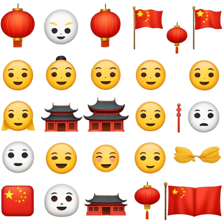 Generate an emojis, representing Chinese culture, simple & cool emoji