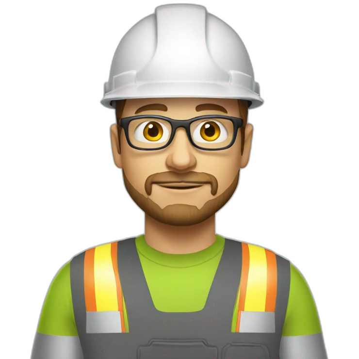 elon musk construction worker glasses beard emoji
