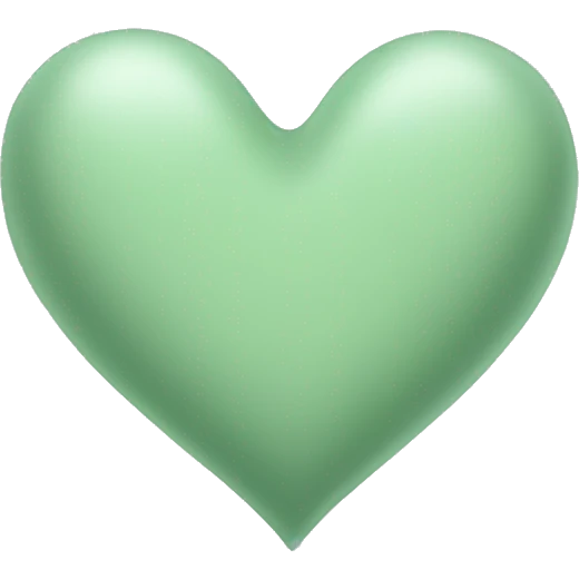 Light sage green heart emoji