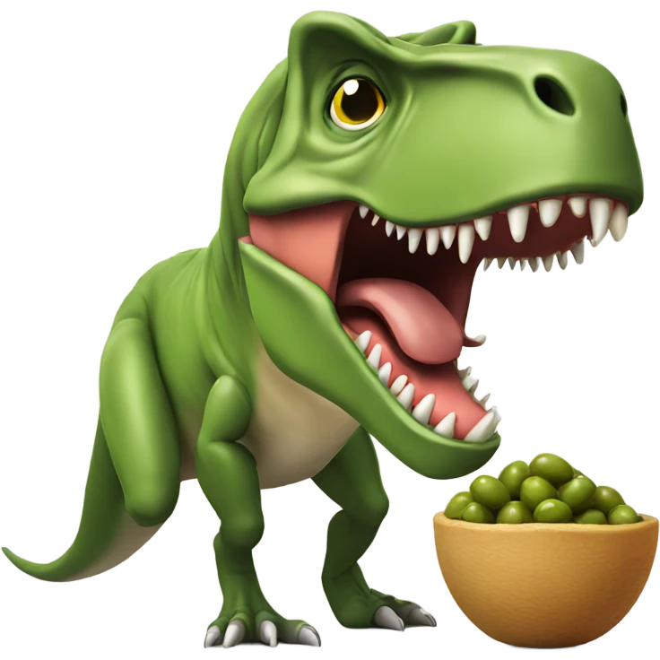 T. rex eating olive  emoji