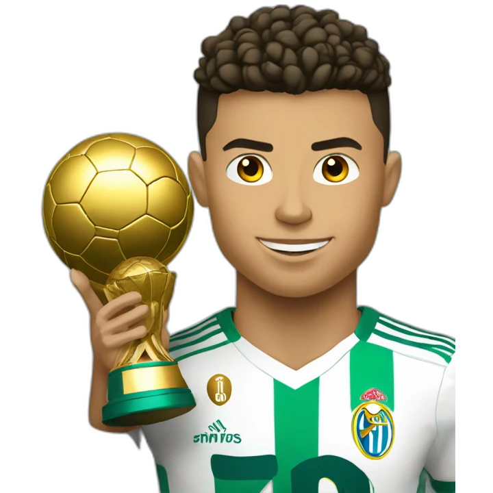 Ronaldo with a ballon d'or emoji