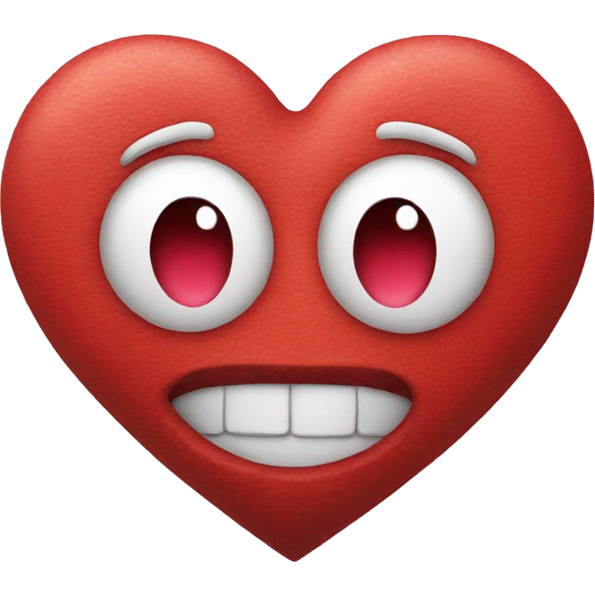 A heart with a face  emoji