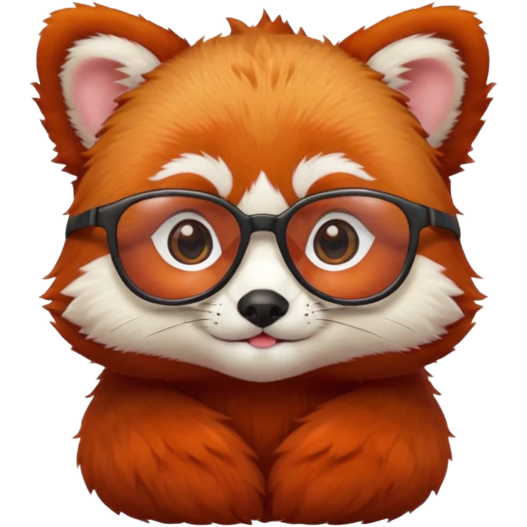 baby Red panda wearing glasses emoji