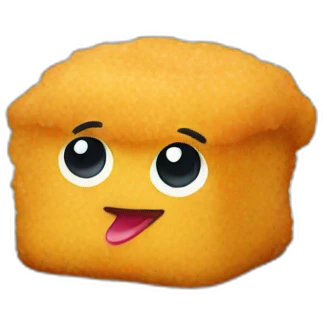 Chicken nugget wearing dress emoji