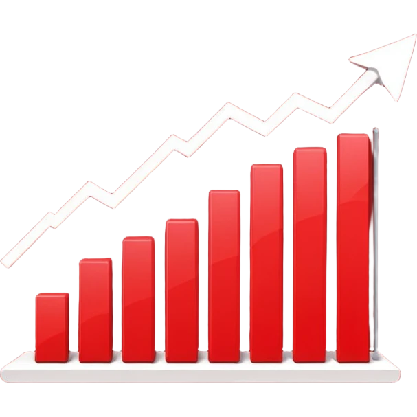gráfico de ventas color rojo  emoji