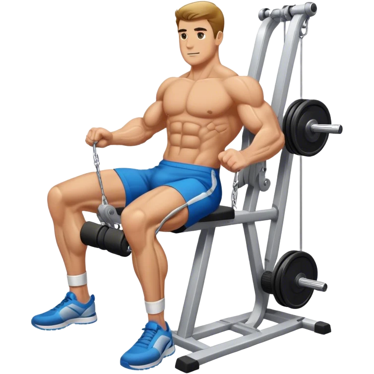 man cable-machine-leg-exercise emoji