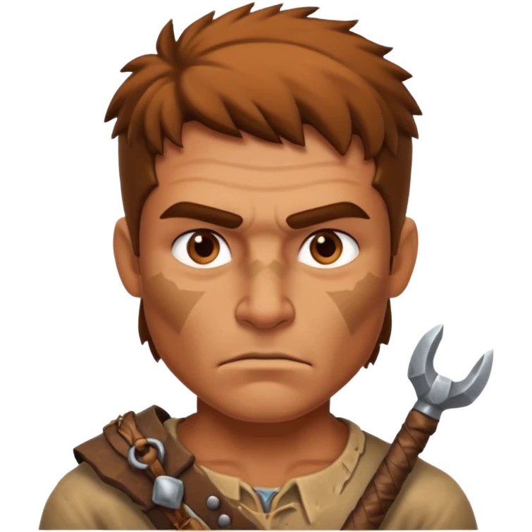 stone age hunter face emoji