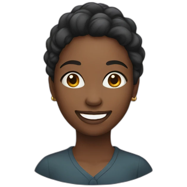 Black Woman smiling emoji