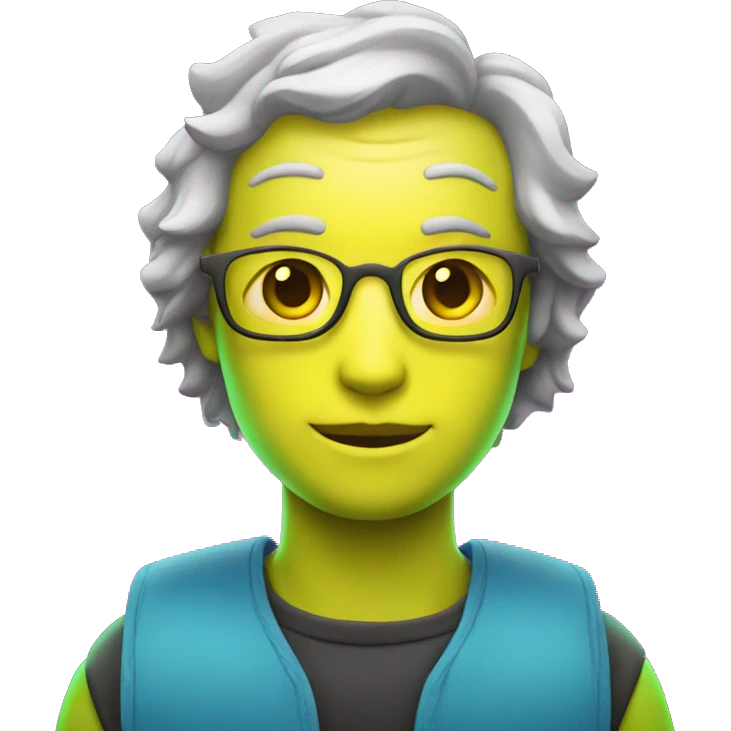 200 IQ in neon emoji