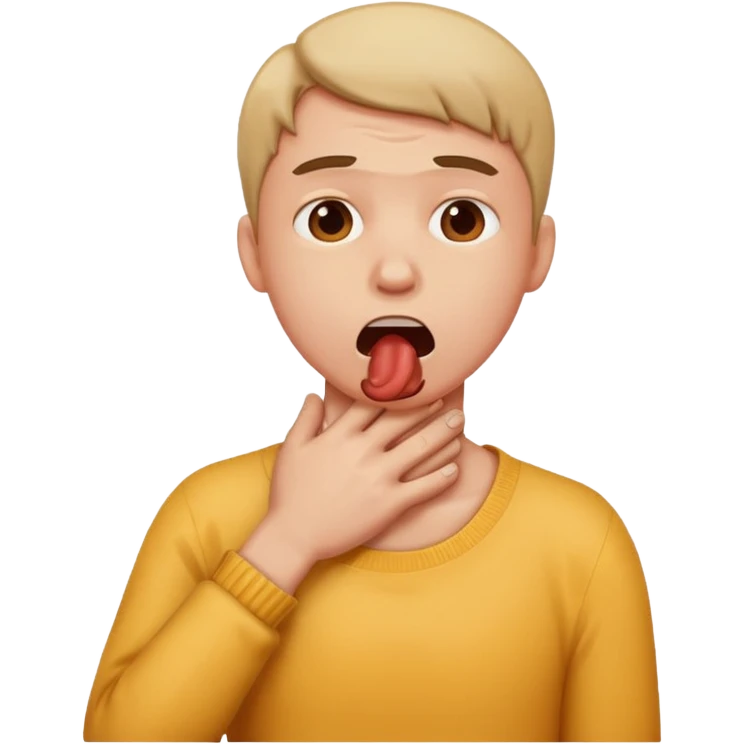Choking yourself dramaticly emoji