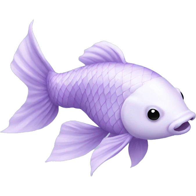 Pastel purple koi emoji