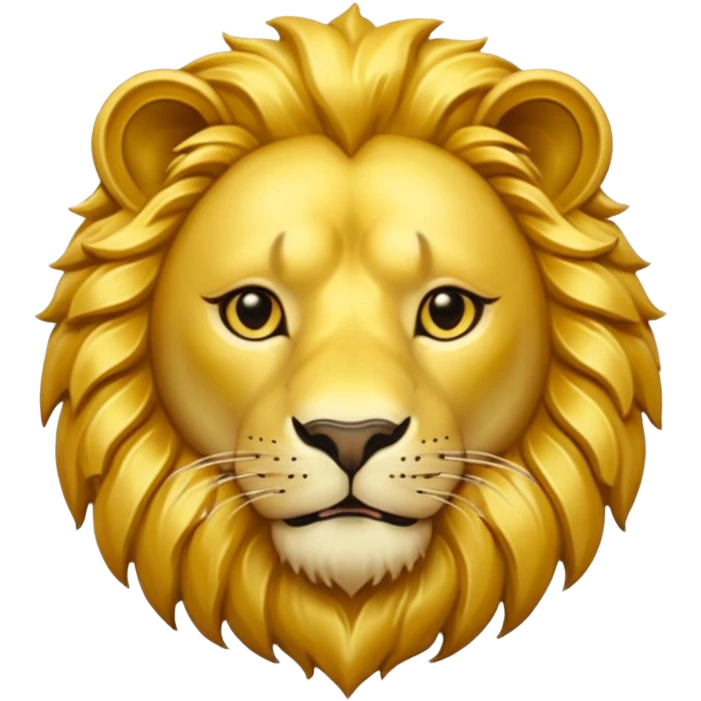 Fais un emoji de pièce d'or avec l'inscription F dessus et un lion très détaillé emoji