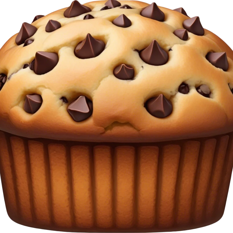 Gooey chocolate chip muffin emoji
