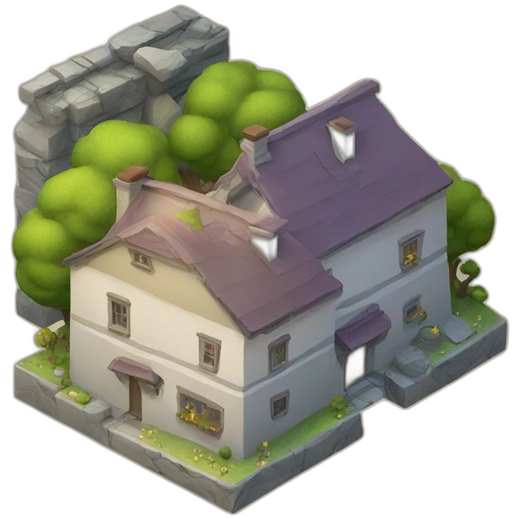 two house connected with a tunnel emoji