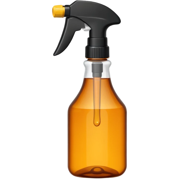 Spray bottle amber black top emoji