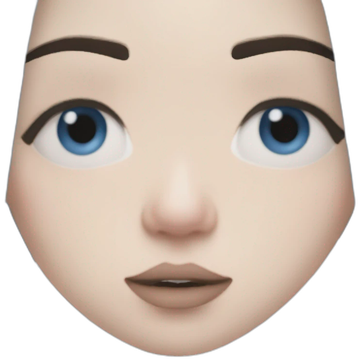 Billie eilish chanteuse cheveux bleus yeux bleus emoji