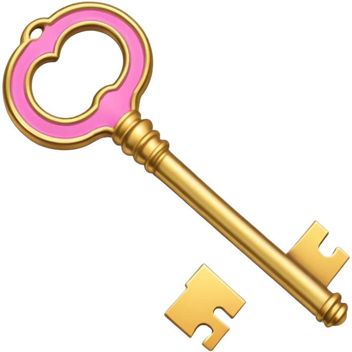 gold pink antique key  emoji