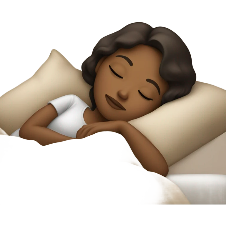 Brunette girl sleeping emoji