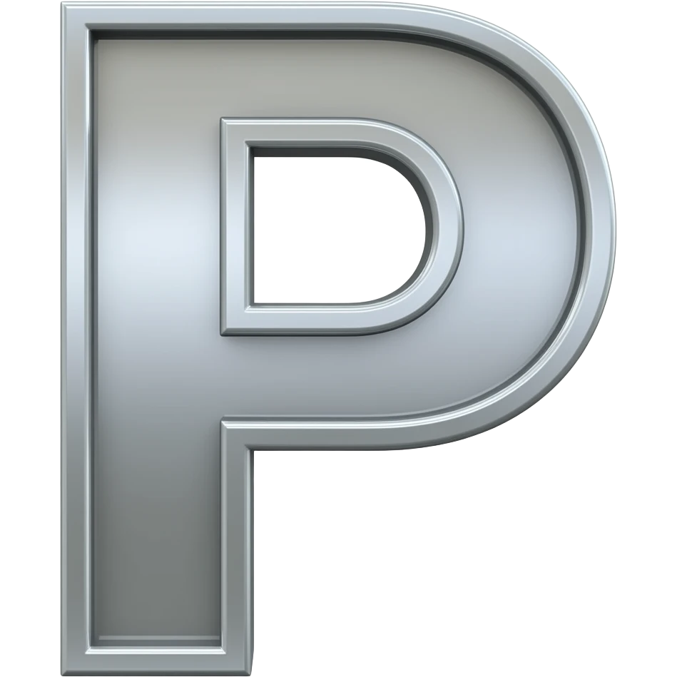 Chrome letter P emoji