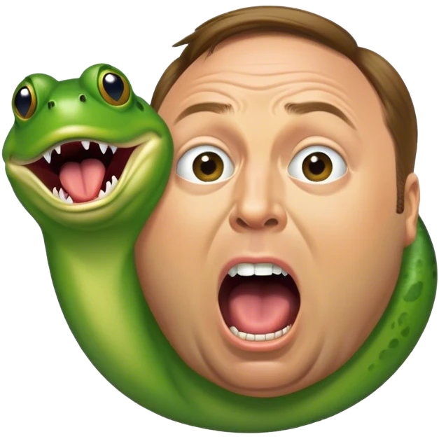 alex jones screaming about gay frogs emoji