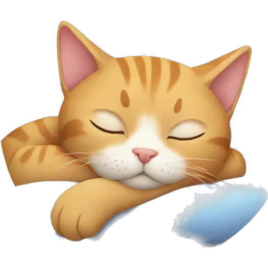cat sleeping emoji