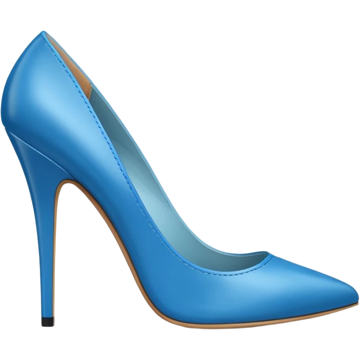 blue high-heeled shoes emoji