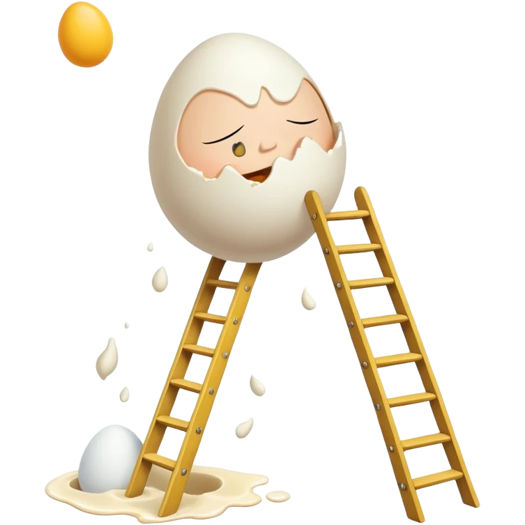 humpty dumpty falling off a ladder emoji