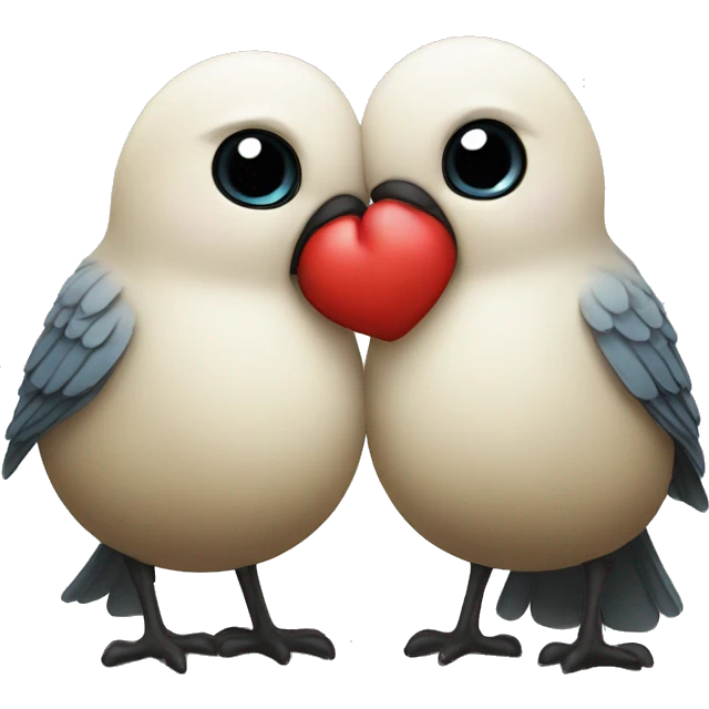 birds kissing emoji