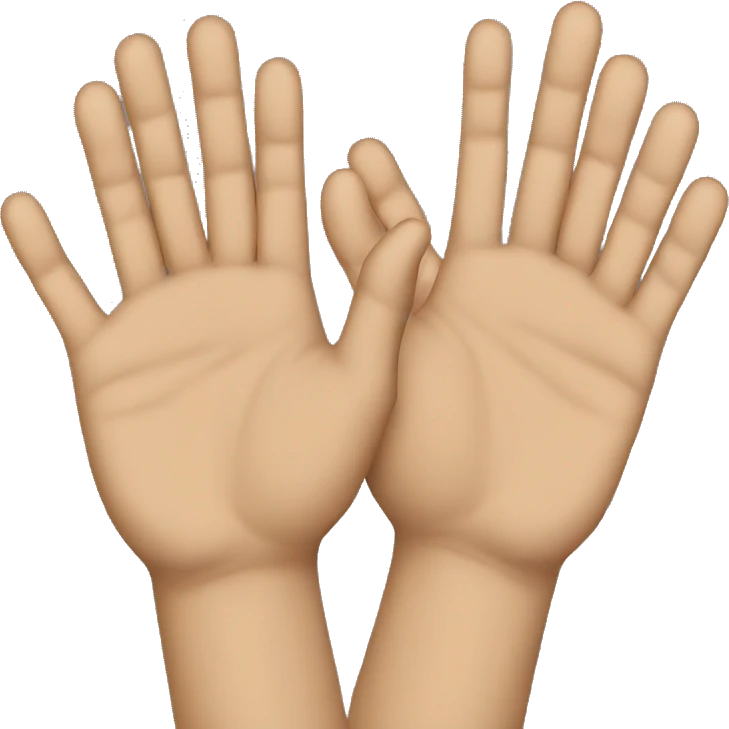 2 hands together emoji