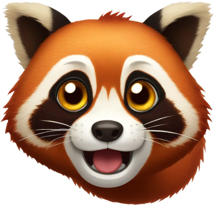 Shocked Red panda  emoji