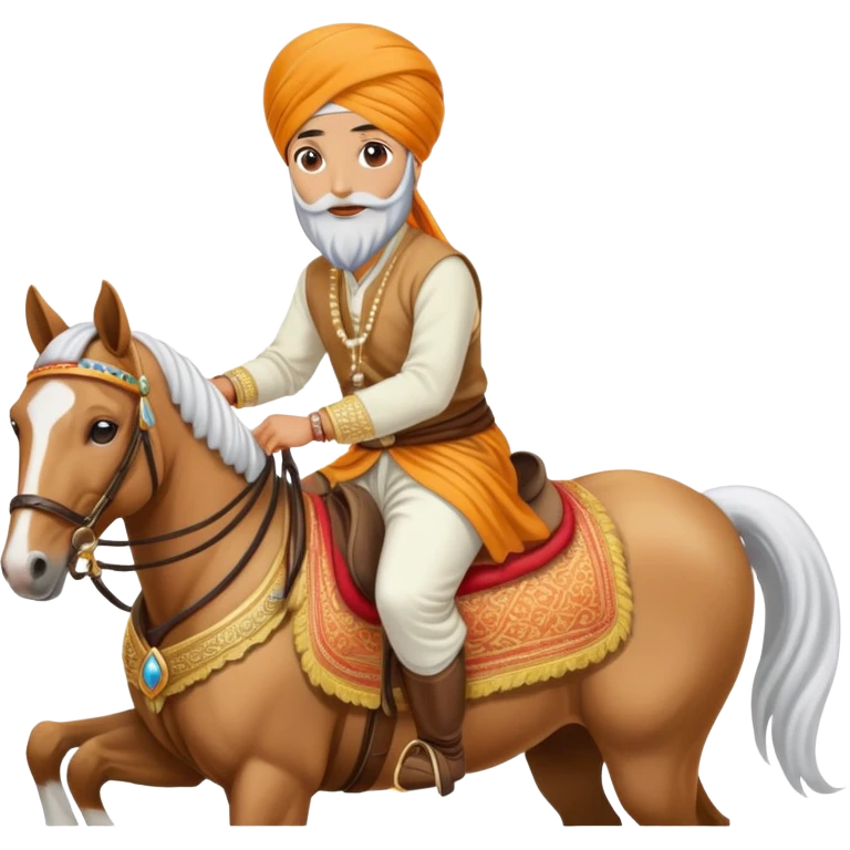 Sikh riding a horse emoji