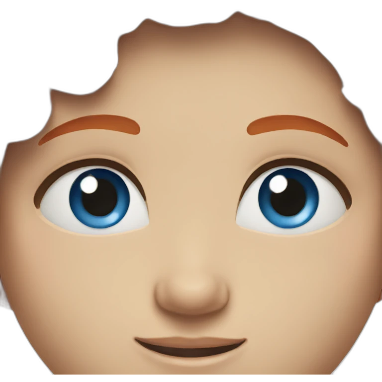 Red head blue eyes emoji
