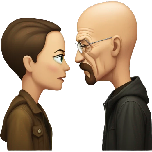 Walter White kissing Jessie Pinkman emoji