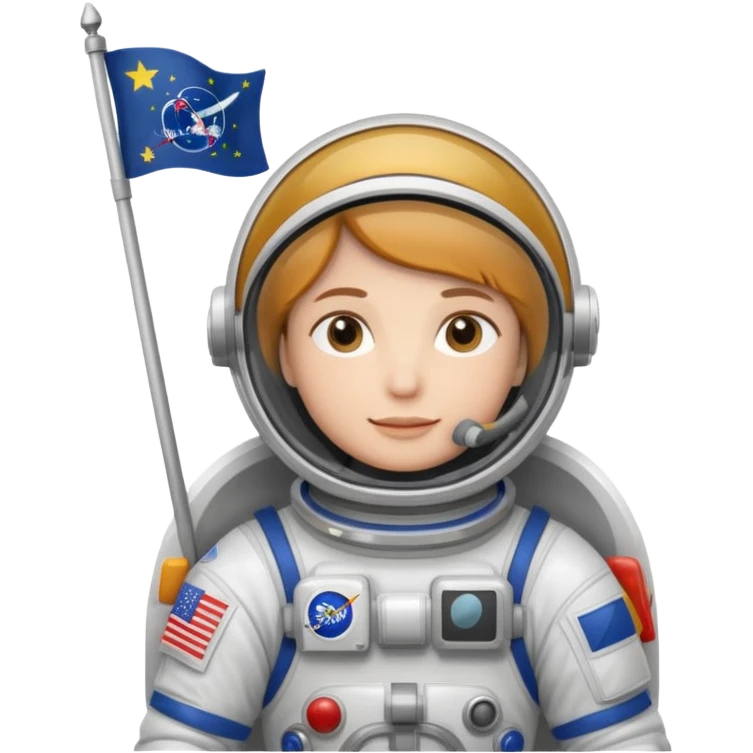 astronaut with flag emoji