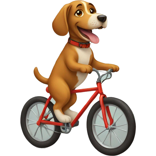 Dog riding a bike emoji