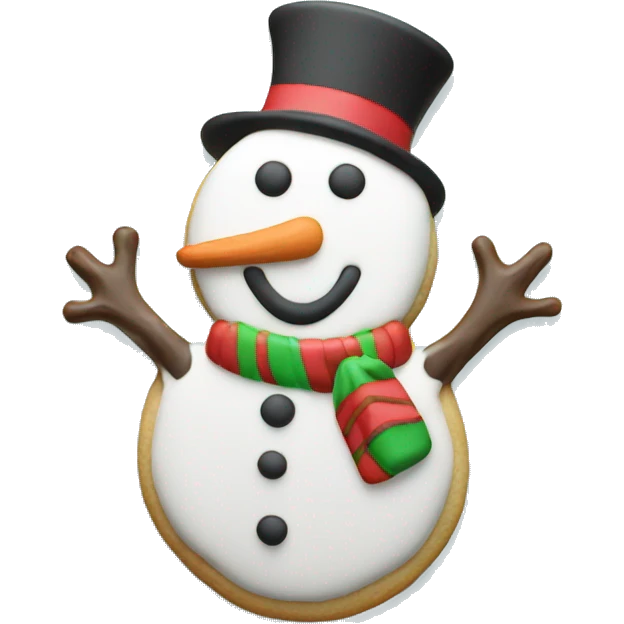 Snowman sugar Christmas Cookie emoji