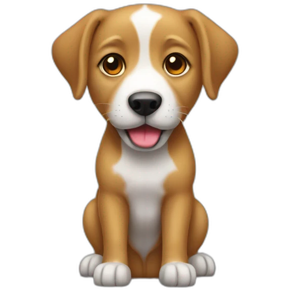 un chien sur un chat emoji