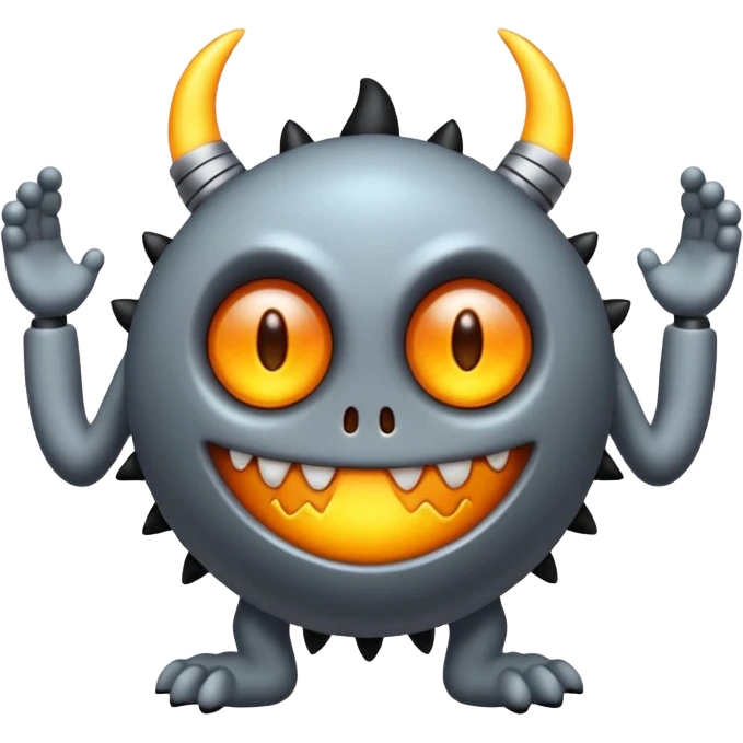 A compact monster that produces sound by tapping its own core in steady, heartbeat-like rhythms. Its body glows faintly with each beat it makes. emoji