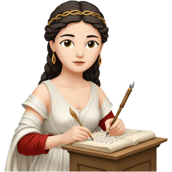 ancient greek woman writing emoji